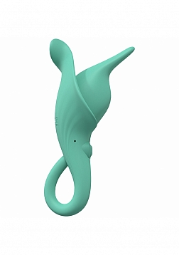 LoveLine - Lily - 10 Speed Clitoral Vibe - Sealed Silicone - Rechargeable - Submersible - Green