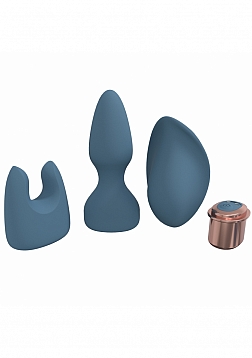 LoveLine - Ultimate Kit - 10 Speed - Silicone - Rechargeable - Waterproof - Blue/Grey