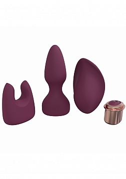 LoveLine - Ultimate Kit - 10 Speed - Silicone - Rechargeable - Waterproof – Burgundy