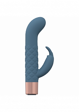 LoveLine - Devotion - 10 Speed Mini-Rabbit - Silicone - Rechargeable - Waterproof - Blue/Grey