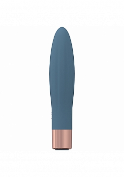 LoveLine - Fame - 10 Speed Mini-Vibe - Silicone - Rechargeable - Waterproof - Blue/Grey