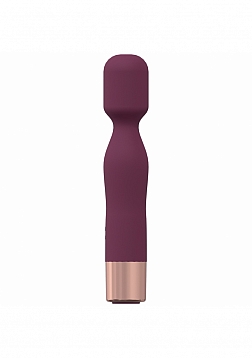 LoveLine - Glamour - 10 Speed Mini-Wand - Silicone - Rechargeable - Waterproof – Burgundy