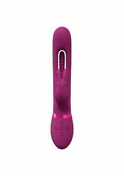 Mika - Rechargeable Triple Motor - Vibrating Rabbit With Innovative G-Spot Flapping Stimulator - Pin