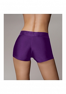 Ouch! Vibrating Strap-on Boxer - Purple - XS/S