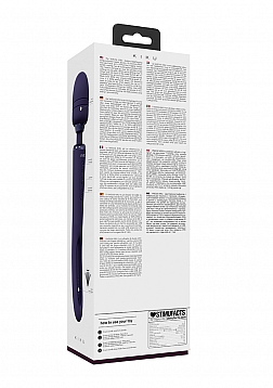 Kiku - Rechargeable Double Ended Wand with Innovative G-Spot Flapping Stimulator - Purple