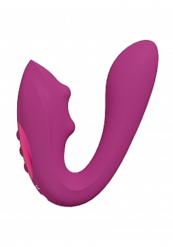 Yuki - Rechargeable Dual Motor - G-Spot Vibrator with Massaging Beads - Pink