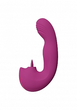 VIVE - Yumi - Rechargeable Triple Motor - G-Spot Finger Motion Vibrator and Flickering Tongue Stimul