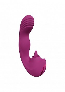 VIVE - Yumi - Rechargeable Triple Motor - G-Spot Finger Motion Vibrator and Flickering Tongue Stimul