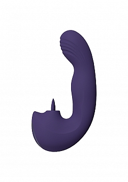 VIVE - Yumi - Rechargeable Triple Motor - G-Spot Finger Motion Vibrator and Flickering Tongue Stimul