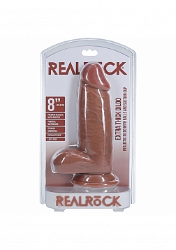 RealRock Ultra Realistic Skin - Extra Thick Straight with Balls 8\