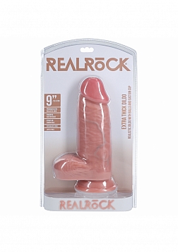 RealRock Ultra Realistic Skin - Extra Thick Straight with Balls 9\