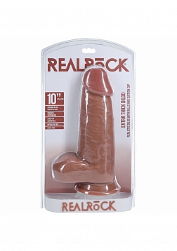 RealRock Ultra Realistic Skin - Extra Thick Straight with Balls 10\
