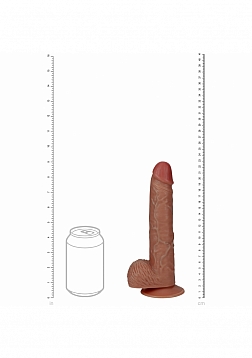 RealRock Ultra Realistic Skin - Vibrating Rechargeable - Regular Straight with Balls 9\