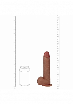 RealRock Ultra Realistic Skin - Vibrating & Thrusting Rechargeable - Regular Straight with Balls  8\