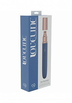 LoveLine - The Traveler - 10 Speed Travel Vibe - Silicone - Rechargeable - Waterproof - Blue/Grey