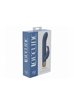LoveLine - Devotion - 10 Speed Mini-Rabbit - Silicone - Rechargeable - Waterproof - Blue/Grey