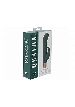 LoveLine - Devotion - 10 Speed Mini-Rabbit - Silicone - Rechargeable - Waterproof - Forest Green