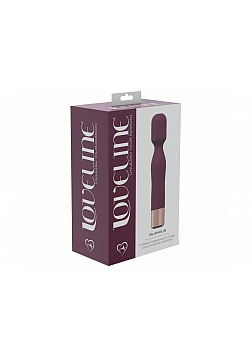 LoveLine - Glamour - 10 Speed Mini-Wand - Silicone - Rechargeable - Waterproof – Burgundy