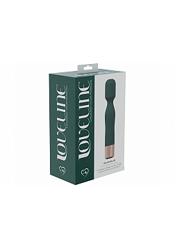 LoveLine - Glamour - 10 Speed Mini-Wand - Silicone - Rechargeable - Waterproof - Forest Green