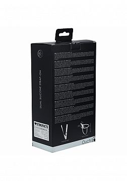 Ouch! - Dual Silicone Strap-On - Adjustable - Black