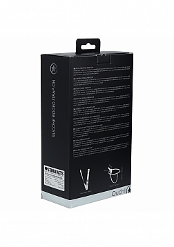 Ouch! - Silicone Ridged Strap-On - Adjustable - Black