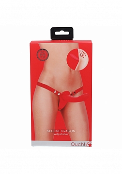 Ouch! - Silicone Strap-On - Adjustable - Red