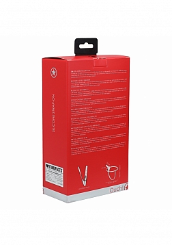 Ouch! - Silicone Strap-On - Adjustable - Red