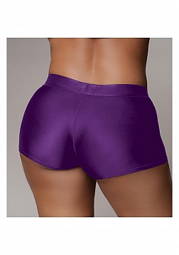 Ouch! Vibrating Strap-on Boxer - Purple - XL/XXL