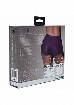 Ouch! Vibrating Strap-on Boxer - Purple - XL/XXL