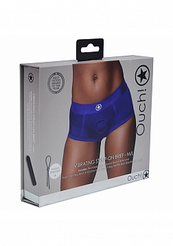 Ouch! Vibrating Strap-on Brief - Royal Blue - M/L