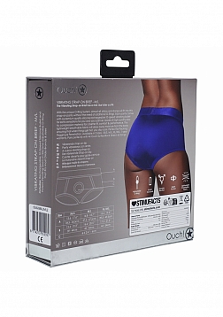 Ouch! Vibrating Strap-on Brief - Royal Blue - M/L