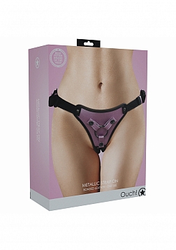 Ouch! - Metallic Strap On Harness - Rose Gold