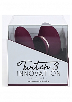 Twitch 3 - Rechargeable Vibrator & Suction - Silicone - 10 Speed - Burgundy