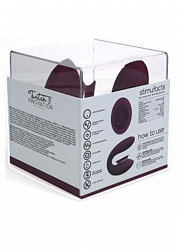 Twitch 3 - Rechargeable Vibrator & Suction - Silicone - 10 Speed - Burgundy