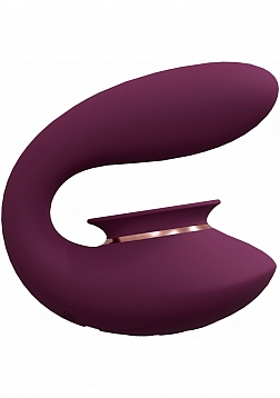 Twitch 3 - Rechargeable Vibrator & Suction - Silicone - 10 Speed - Burgundy
