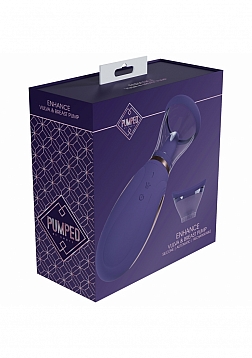 Pumped - Enhance - Automatic - 13-Speed - Silicone - Rechargeable Vulva & Breast Pump - Purple