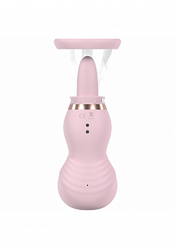 Pumped - Sensual - Automatic - 13-Speed - Silicone - Rechargeable Vulva & Breast Pump - Pink
