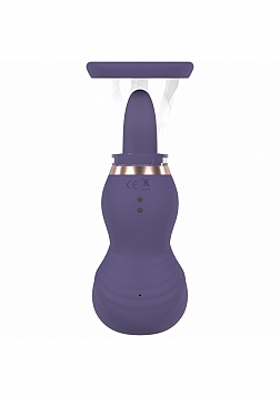 Pumped - Sensual - Automatic - 13-Speed - Silicone - Rechargeable Vulva & Breast Pump - Purple