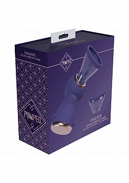 Pumped - Exquisite  - Automatic - 13-Speed - Silicone - Rechargeable Vulva & Breast Pump - Purple