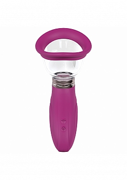 Pumped - Delightful - Automatic - 5-Speed - Silicone - Rechargeable Vulva & Breast Pump - Pink