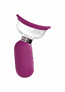 Pumped - Dazzling - Automatic - 5-Speed - Silicone - Rechargeable Vulva & Breast Pump - Pink