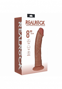 RealRock Ultra Realistic Skin - Vibrating & Rotating Rechargeable - Regular Curved 8\