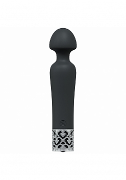 Royal Gems - Scepter - 10 Speed Silicone Rechargeable Vibrator - Black