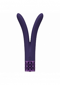 Royal Gems - Dueling Queens - 10 Speed Silicone Rechargeable Vibrator - Purple