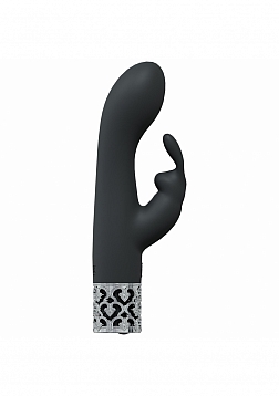 Royal Gems - Royal Rabbit - 10 Speed Silicone Rechargeable Vibrator - Black