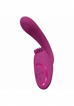 VIVE - Gen - Rechargeable Triple Motor - G-Spot Vibrator with Pulse Wave  and Vibrating Bristles - P