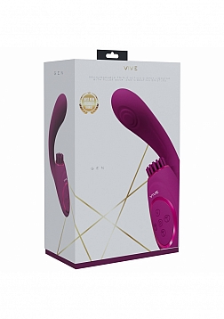 VIVE - Gen - Rechargeable Triple Motor - G-Spot Vibrator with Pulse Wave  and Vibrating Bristles - P