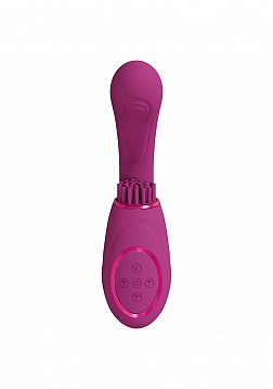 VIVE - Gen - Rechargeable Triple Motor - G-Spot Vibrator with Pulse Wave  and Vibrating Bristles - P