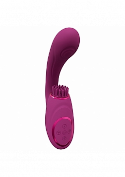 VIVE - Gen - Rechargeable Triple Motor - G-Spot Vibrator with Pulse Wave  and Vibrating Bristles - P