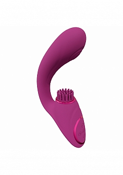 VIVE - Gen - Rechargeable Triple Motor - G-Spot Vibrator with Pulse Wave  and Vibrating Bristles - P
